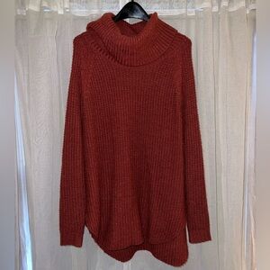 Burnt Orange Turtleneck Sweater